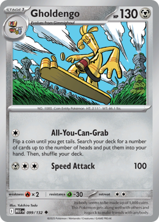 Pokémonkaart Gholdengo nummer 99/132