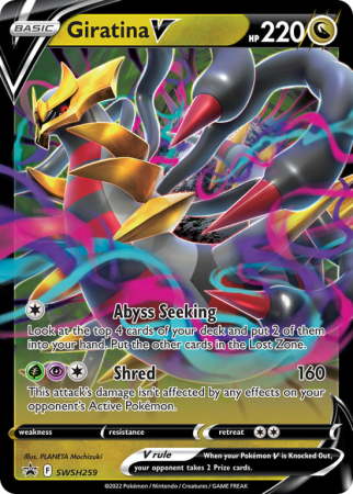 Pokémonkaart Giratina V nummer SWSH259/103 uit de set SWSH Black Star Promos (Sword & Shield)