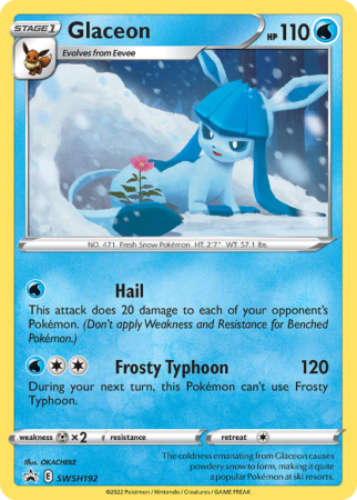 Pokémonkaart Glaceon nummer SWSH192/103