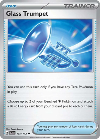 Pokémonkaart Glass Trumpet nummer 135/142 uit de set Stellar Crown (Scarlet & Violet)