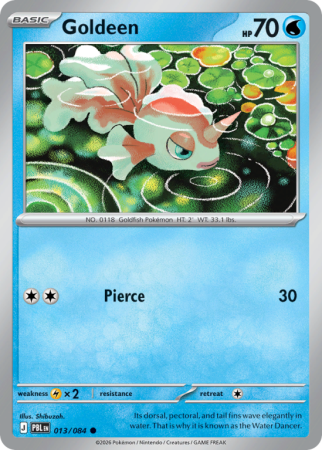 Pokémonkaart Goldeen nummer 13/84 uit de set Pitch Black (Mega Evolution)