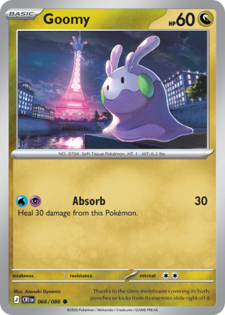 Pokémonkaart Goomy nummer 66/86 uit de set Chaos Rising (Mega Evolution)