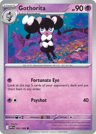 Pokémonkaart Gothorita nummer 42/86 uit de set White Flare (Scarlet & Violet)