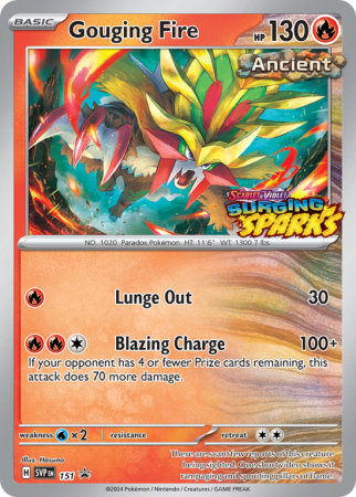 Pokémonkaart Gouging Fire nummer 151/14 uit de set Scarlet & Violet Black Star Promos (Scarlet & Violet)