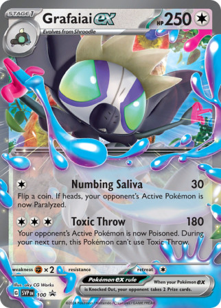 Pokémonkaart Grafaiai ex nummer 100/14