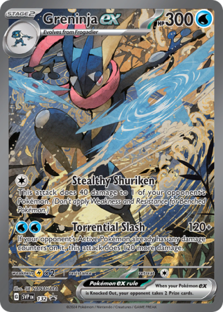 Pokémonkaart Greninja ex nummer 132/14 uit de set Scarlet & Violet Black Star Promos (Scarlet & Violet)