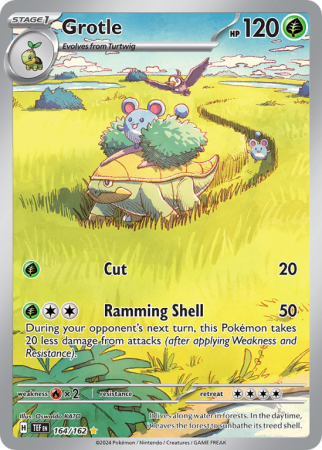 Pokémonkaart Grotle nummer 164/162