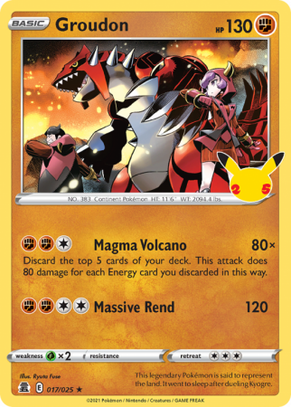 Pokémonkaart Groudon nummer 17/25