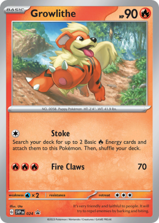 Pokémonkaart Growlithe nummer 24/14