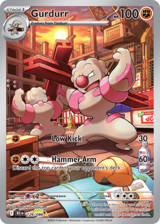 Pokémonkaart Gurdurr nummer 126/86