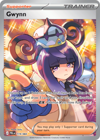 Pokémonkaart Gwynn nummer 119/84