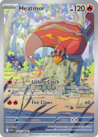 Pokémonkaart Heatmor nummer 104/86