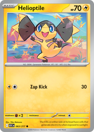 Pokémonkaart Helioptile nummer 63/217
