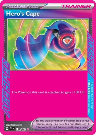 Pokémonkaart Hero's Cape nummer 152/162