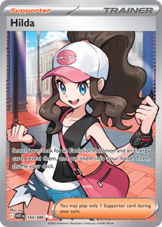 Pokémonkaart Hilda nummer 164/86 uit de set White Flare (Scarlet & Violet)