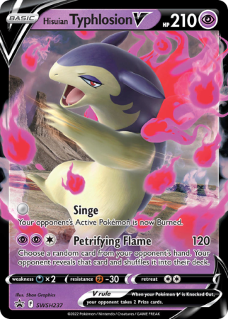 Pokémonkaart Hisuian Typhlosion V nummer SWSH237/103 uit de set SWSH Black Star Promos (Sword & Shield)