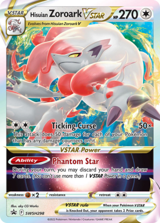 Pokémonkaart Hisuian Zoroark VSTAR nummer SWSH298/103 uit de set SWSH Black Star Promos (Sword & Shield)
