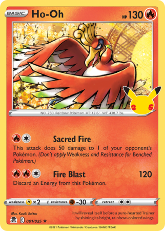Pokémonkaart Ho-Oh nummer 1/25