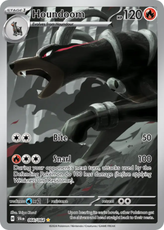 Pokémonkaart Houndoom nummer 66/64