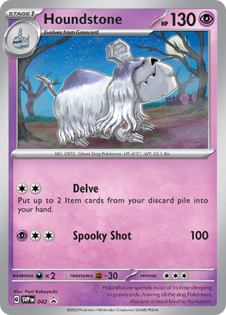 Pokémonkaart Houndstone nummer 42/14 uit de set Scarlet & Violet Black Star Promos (Scarlet & Violet)