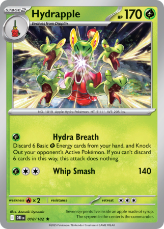 Pokémonkaart Hydrapple nummer 18/182 uit de set Destined Rivals (Scarlet & Violet)