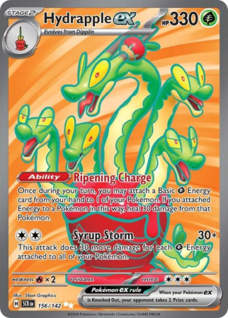 Pokémonkaart Hydrapple ex nummer 156/142 uit de set Stellar Crown (Scarlet & Violet)