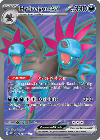 Pokémonkaart Hydreigon ex nummer 161/86