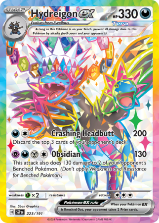 Pokémonkaart Hydreigon ex nummer 223/191