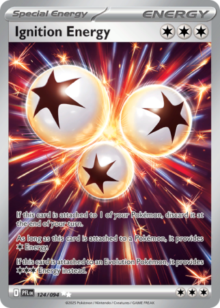 Pokémonkaart Ignition Energy nummer 124/94 uit de set Phantasmal Flames (Mega Evolution)