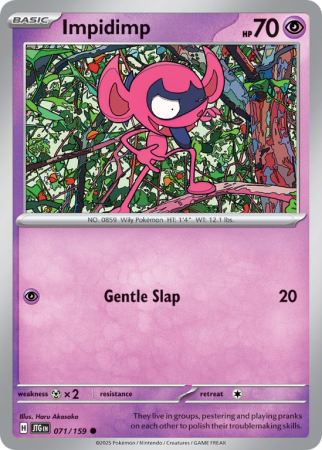 Pokémonkaart Impidimp nummer 71/159 uit de set Journey Together (Scarlet & Violet)