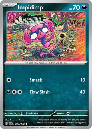 Pokémonkaart Impidimp nummer 94/142