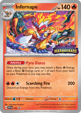 Pokémonkaart Infernape nummer 116/14