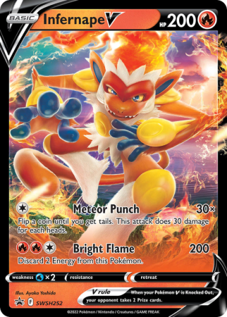 Pokémonkaart Infernape V nummer SWSH252/103