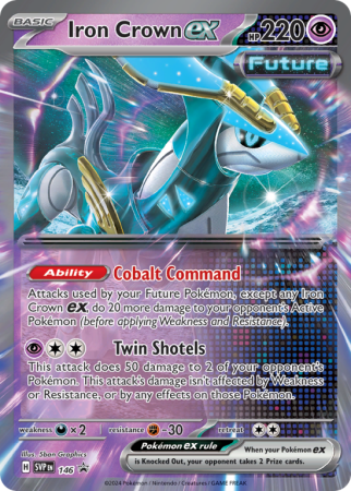 Pokémonkaart Iron Crown ex nummer 146/14 uit de set Scarlet & Violet Black Star Promos (Scarlet & Violet)