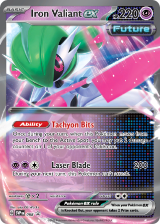 Pokémonkaart Iron Valiant ex nummer 68/14 uit de set Scarlet & Violet Black Star Promos (Scarlet & Violet)