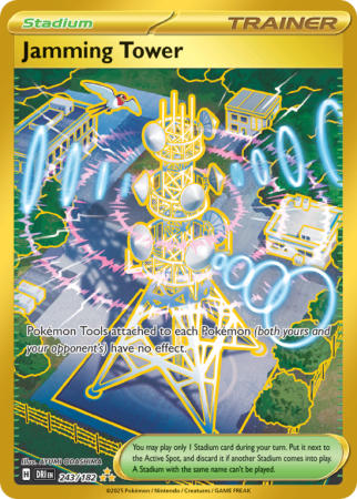 Pokémonkaart Jamming Tower nummer 243/182
