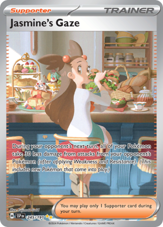 Pokémonkaart Jasmine's Gaze nummer 245/191