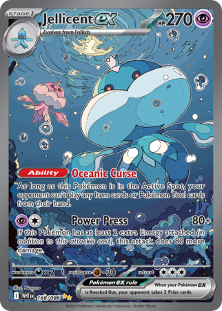 Pokémonkaart Jellicent ex nummer 168/86 uit de set White Flare (Scarlet & Violet)