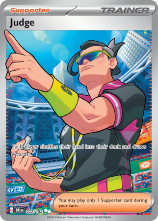 Pokémonkaart Judge nummer 222/182 uit de set Destined Rivals (Scarlet & Violet)