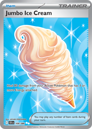 Pokémonkaart Jumbo Ice Cream nummer 109/86 uit de set Chaos Rising (Mega Evolution)