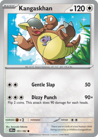 Pokémonkaart Kangaskhan nummer 151/182 uit de set Destined Rivals (Scarlet & Violet)