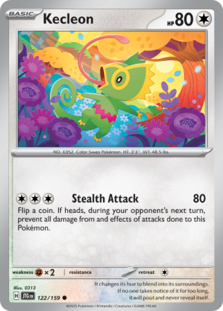 Pokémonkaart Kecleon nummer 122/159 uit de set Journey Together (Scarlet & Violet)