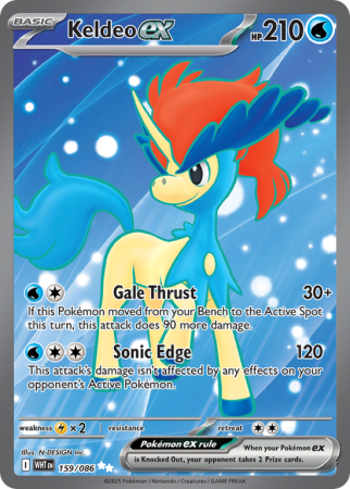 Pokémonkaart Keldeo ex nummer 159/86