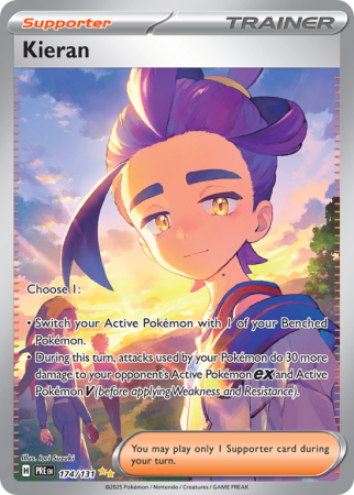 Pokémonkaart Kieran nummer 174/131