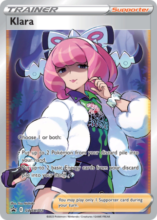 Pokémonkaart Klara nummer SWSH302/103 uit de set SWSH Black Star Promos (Sword & Shield)