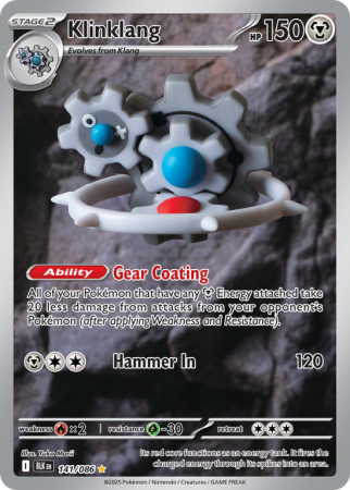 Pokémonkaart Klinklang nummer 141/86