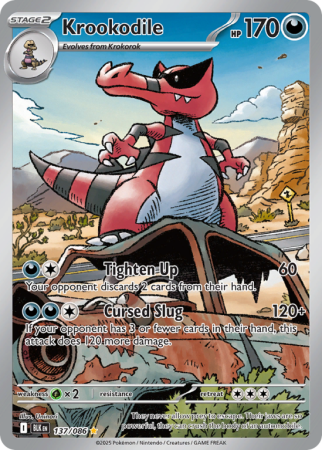 Pokémonkaart Krookodile nummer 137/86