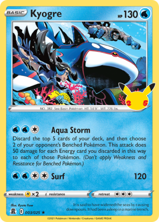 Pokémonkaart Kyogre nummer 3/25