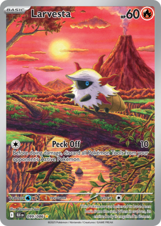 Pokémonkaart Larvesta nummer 99/86
