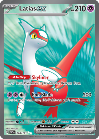 Pokémonkaart Latias ex nummer 220/191